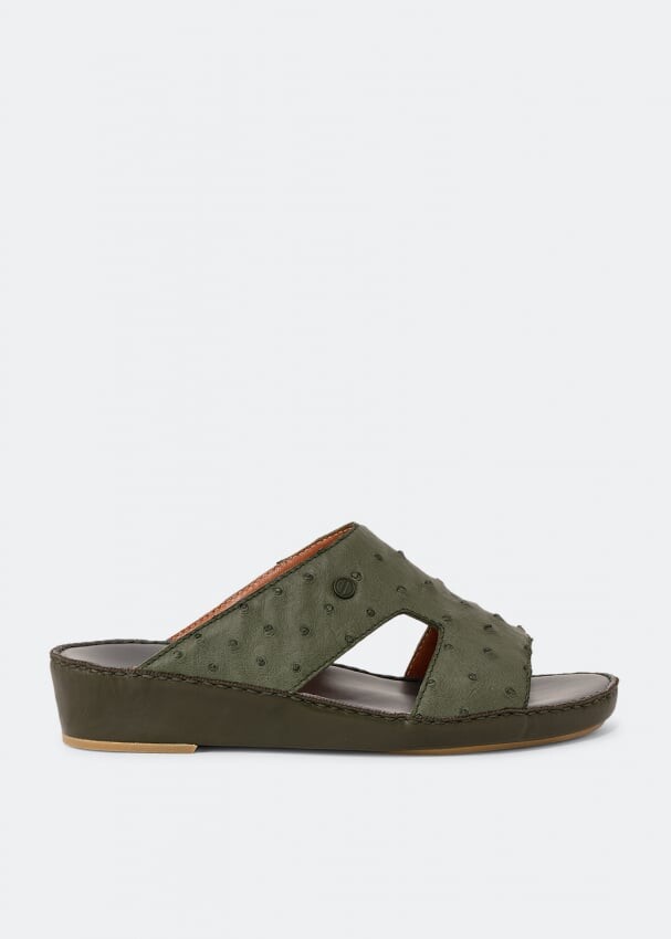 

Сандалии PRIVATE COLLECTION Arca Ostrich sandals, зеленый