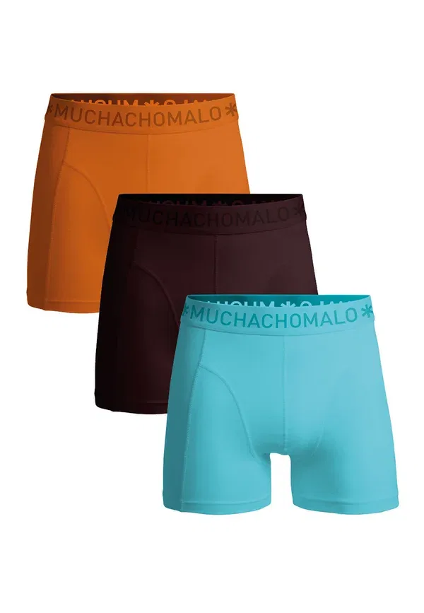 Комплект боксеров из 3 штук solid boxer briefs Muchachomalo, brown, orange, синий/оранжевый/коричневый