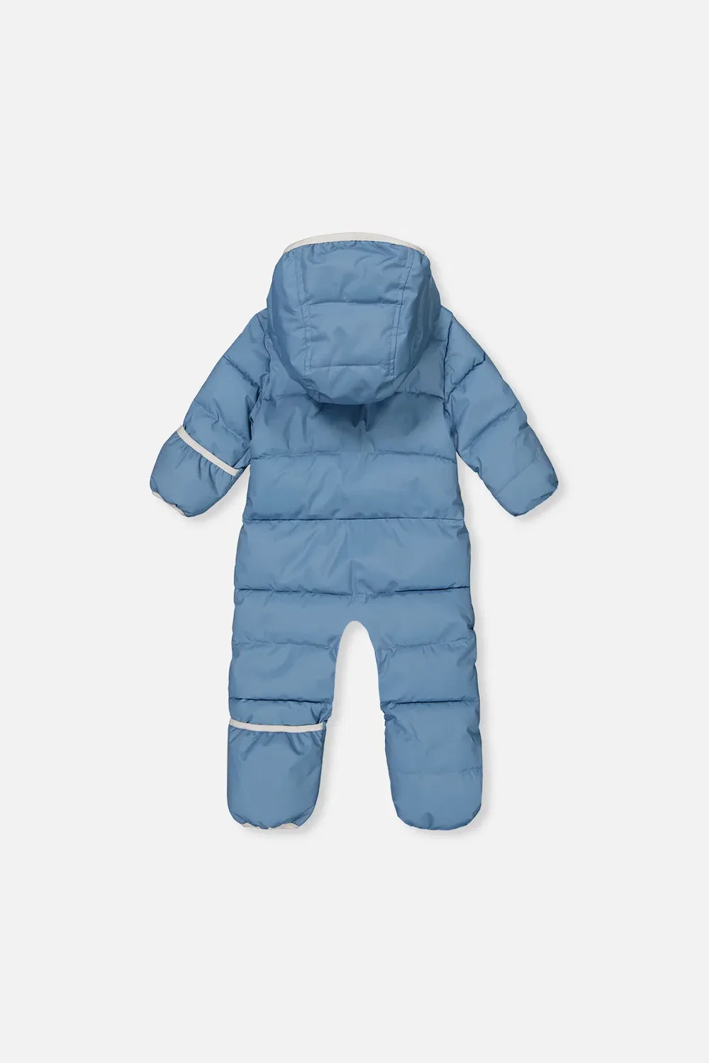 Детский зимний комбинезон для мальчиков утепленный с капюшоном Baby Cloud One Piece Snowsuit Deux par Deux, Blue Grey — фото 2