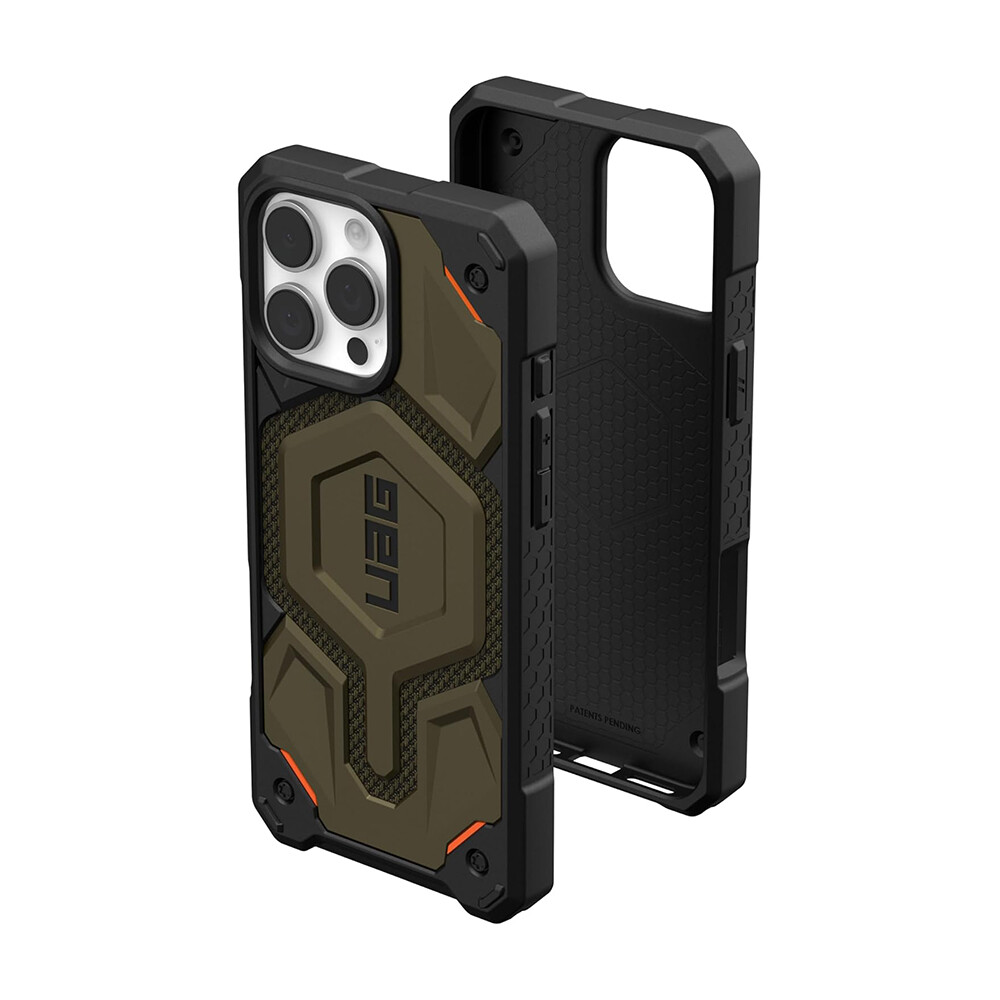 

Чехол UAG Monarch Pro для iPhone 16 Pro Max с MagSafe, Kevlar Element Green, Зеленый, Чехол UAG Monarch Pro для iPhone 16 Pro Max с MagSafe, Kevlar Element Green