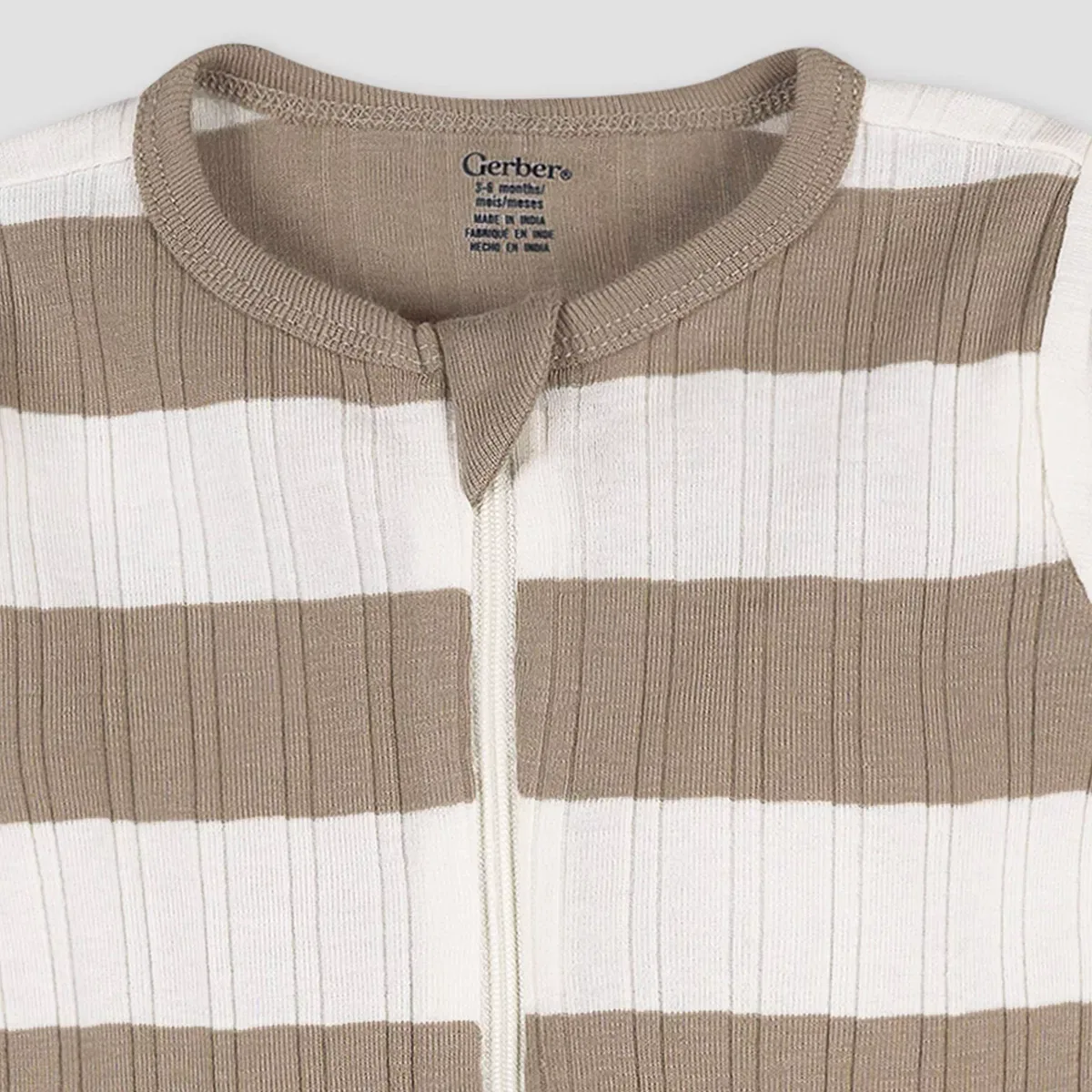 Детское боди-комбинезон с длинным рукавом Gerber Childrenswear, Tan — фото 4
