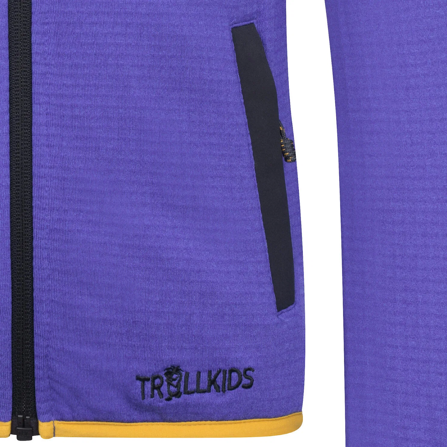 Детская флисовая куртка с капюшоном Holmedal Jacket Trollkids, Schwarz — фото 4