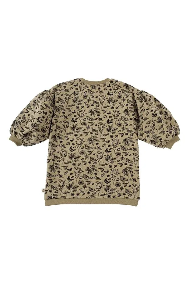 Детские свитшот для девочек с длинным рукавом Little Gusto, Khaki