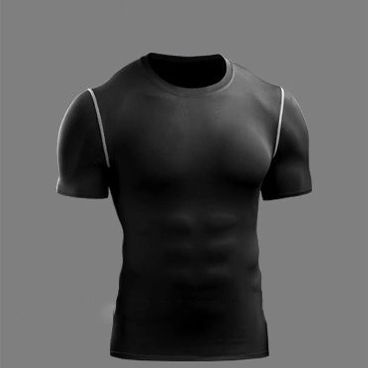 Мужская компрессионная футболка с коротким рукавом Athletic, Black — фото 3
