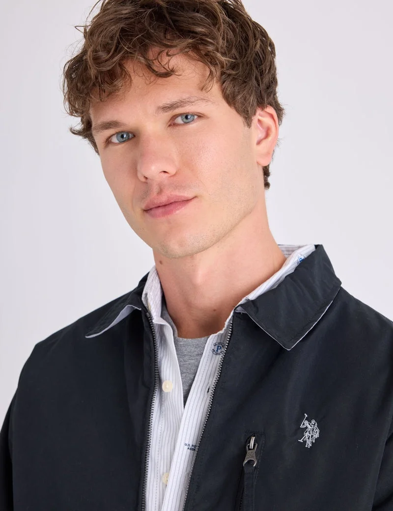 Мужская куртка U.S. Polo Assn. Lightweight Micro, черный — фото 3