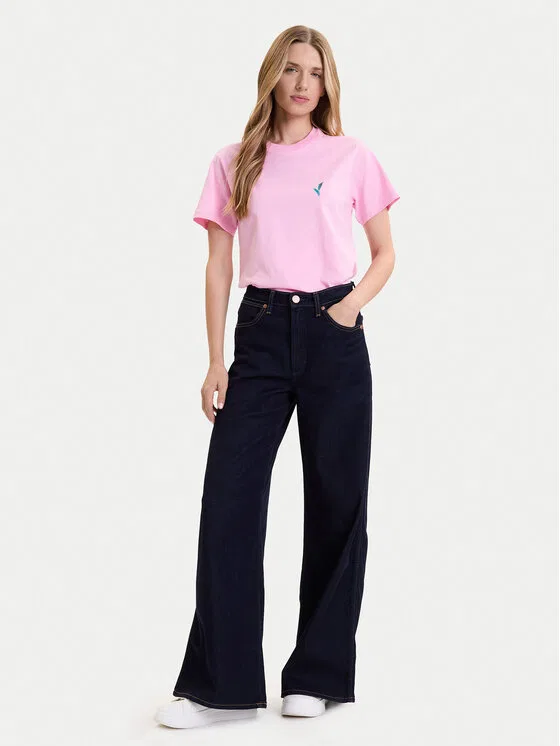 Футболка regular fit House of Tiro Graphic Adidas, розовый — фото 2