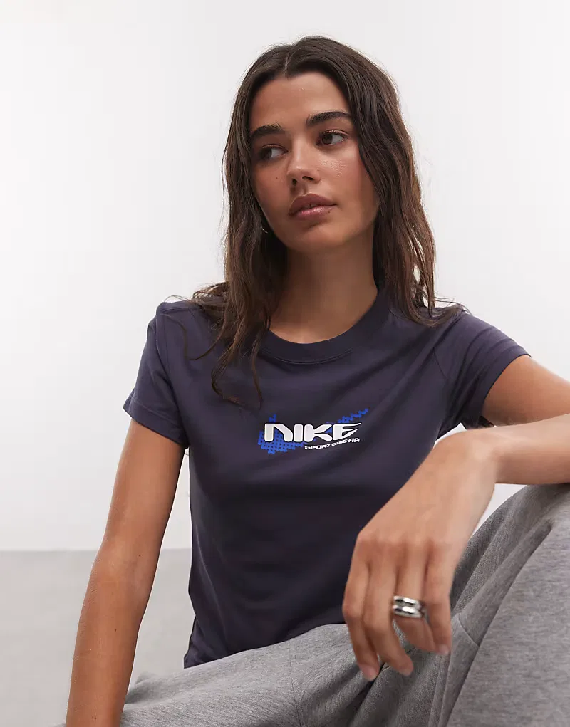 Вязаная футболка Nike Chill, темно-синий