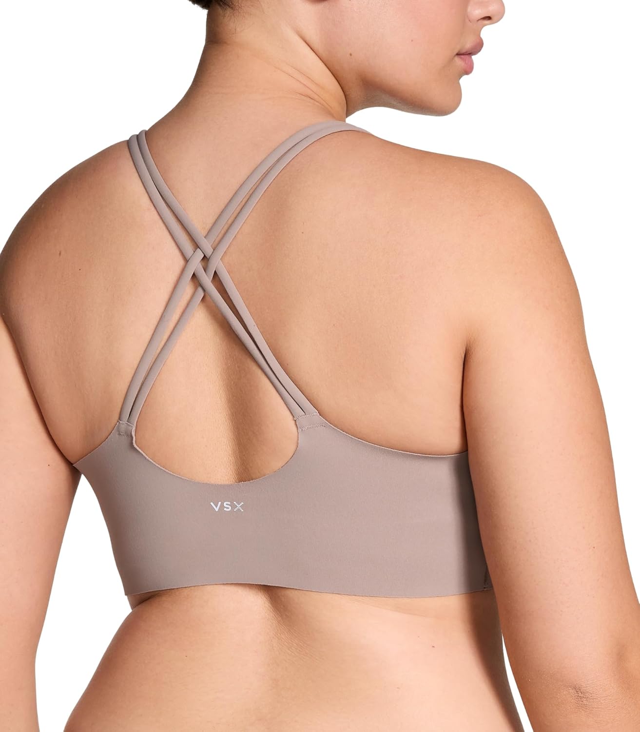 

Женский спортивный бюстгальтер Victoria's Secret VSX Elevate Strappy-Comfort, с низкой ударной нагрузкой, без косточек (XS-XXL), Bare Taupe