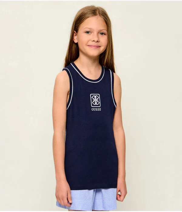Детский топ для девочек с длинным рукавом Guess, Blu Marino