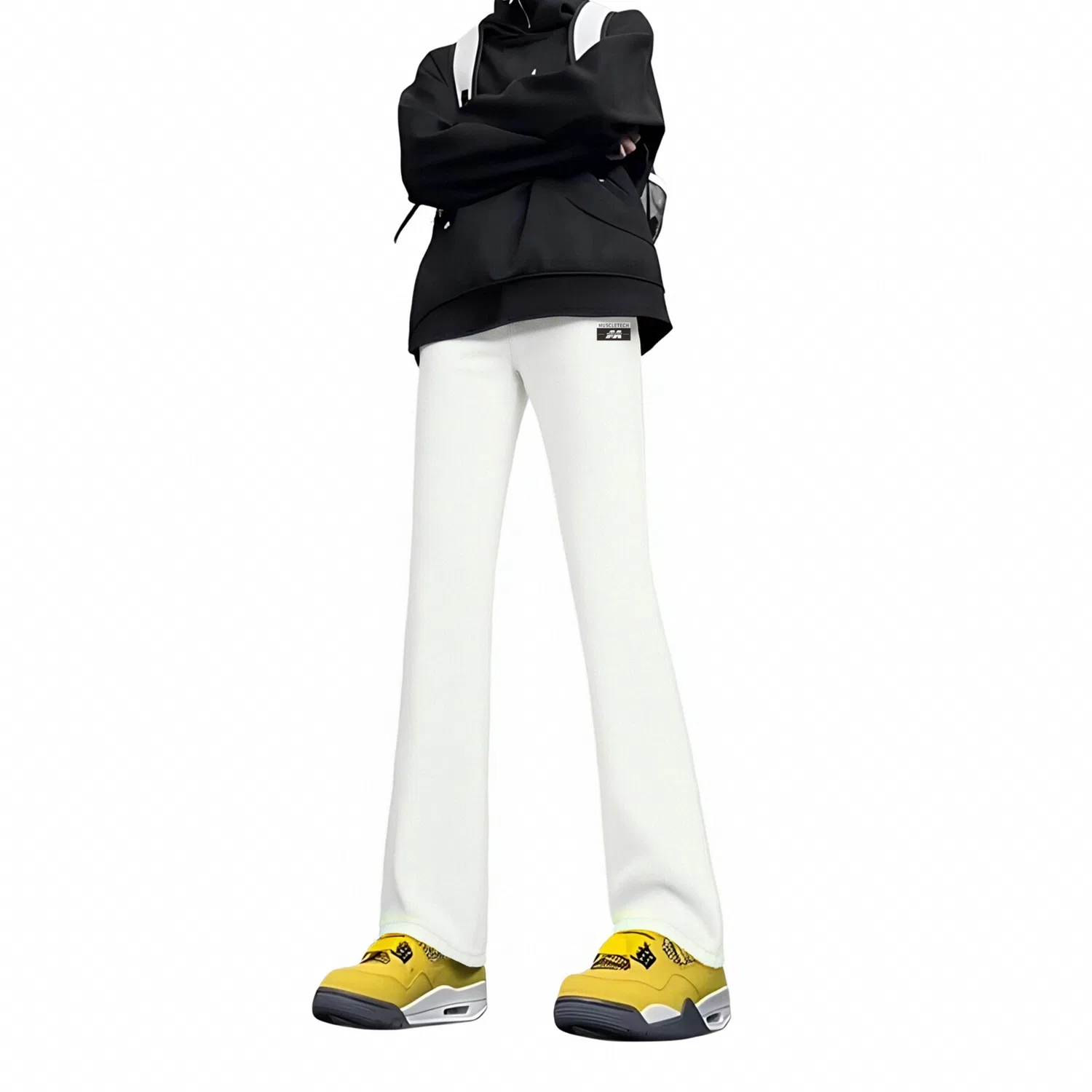 Детские утепленные джинсы прямого кроя на флисе Unisex Thickened And Fleece Lined Straight Fit Pants MUSCLETECH