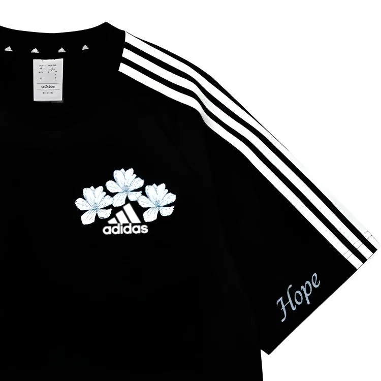 Мужская футболка с принтом Hope Adidas, черный — фото 4