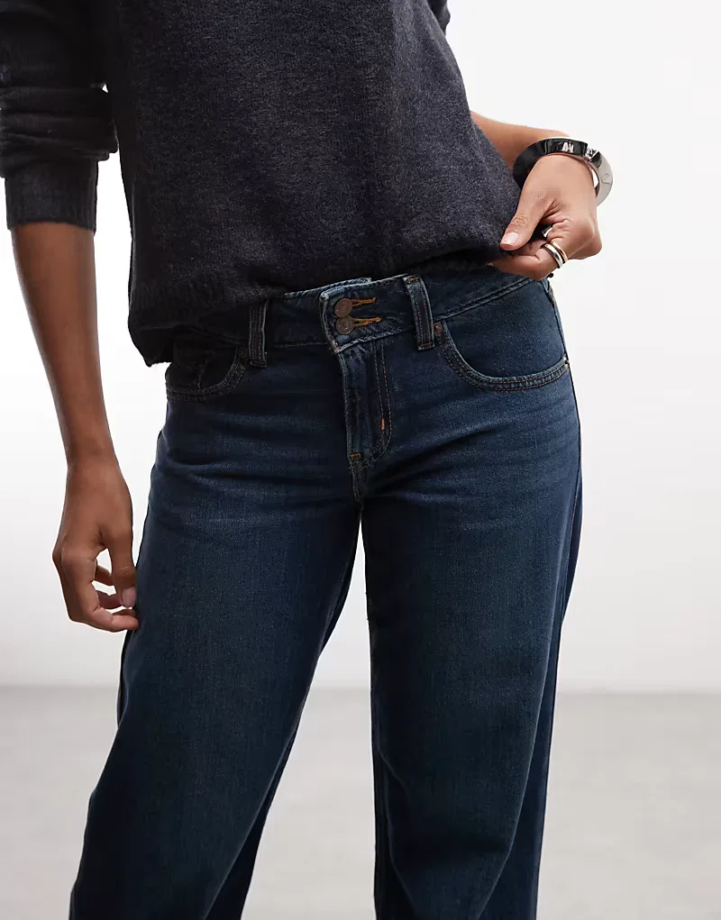 Джинсы Levi's Superlow свободного кроя, темного — фото 4