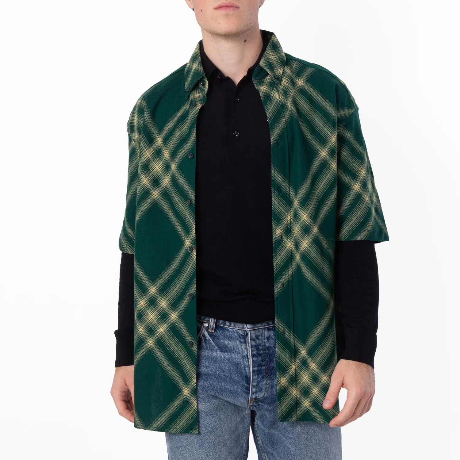 Рубашка из шерсти с принтом EKD Check Burberry, Primrose Ip Check