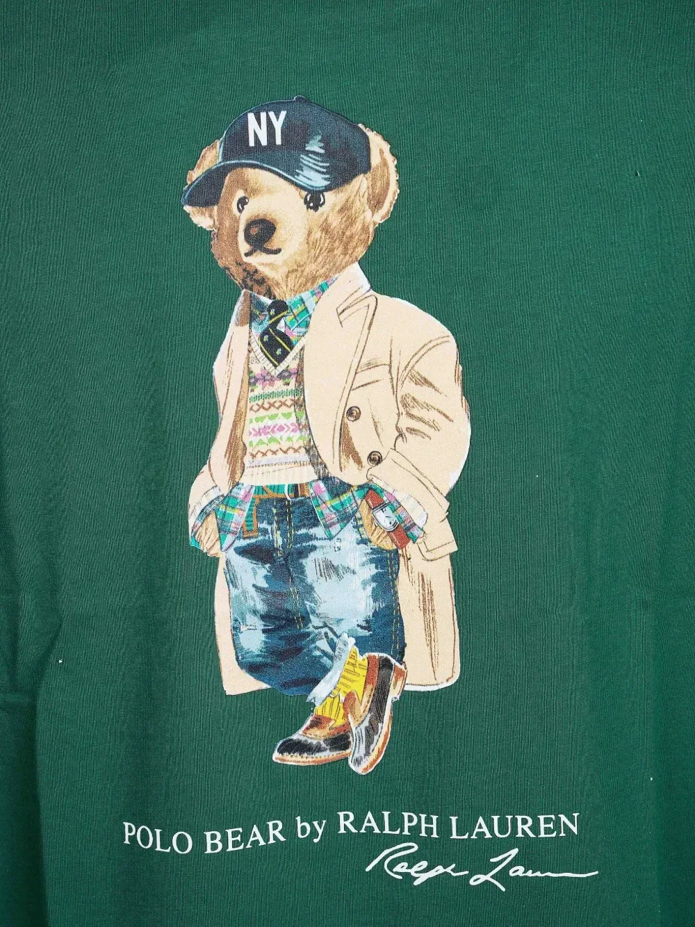 Футболка Polo Bear облегающего кроя Polo Ralph Lauren, зеленый — фото 3