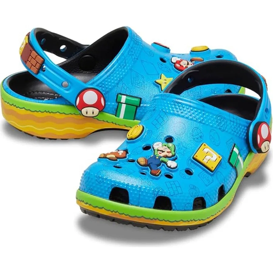 Детские сабо с принтом Super Mario Classic Clog, Crocs, Разноцветный — фото 4