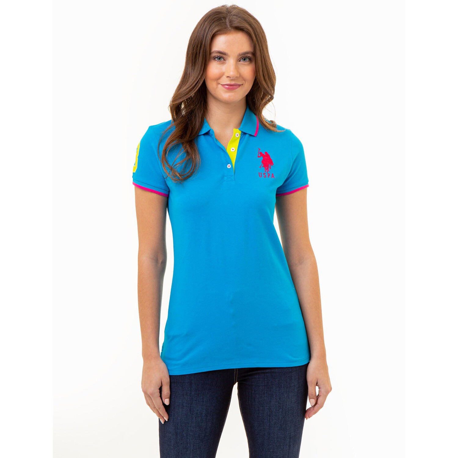 

Футболка-поло U.S. Polo Assn. Triple Crown Solid, синий