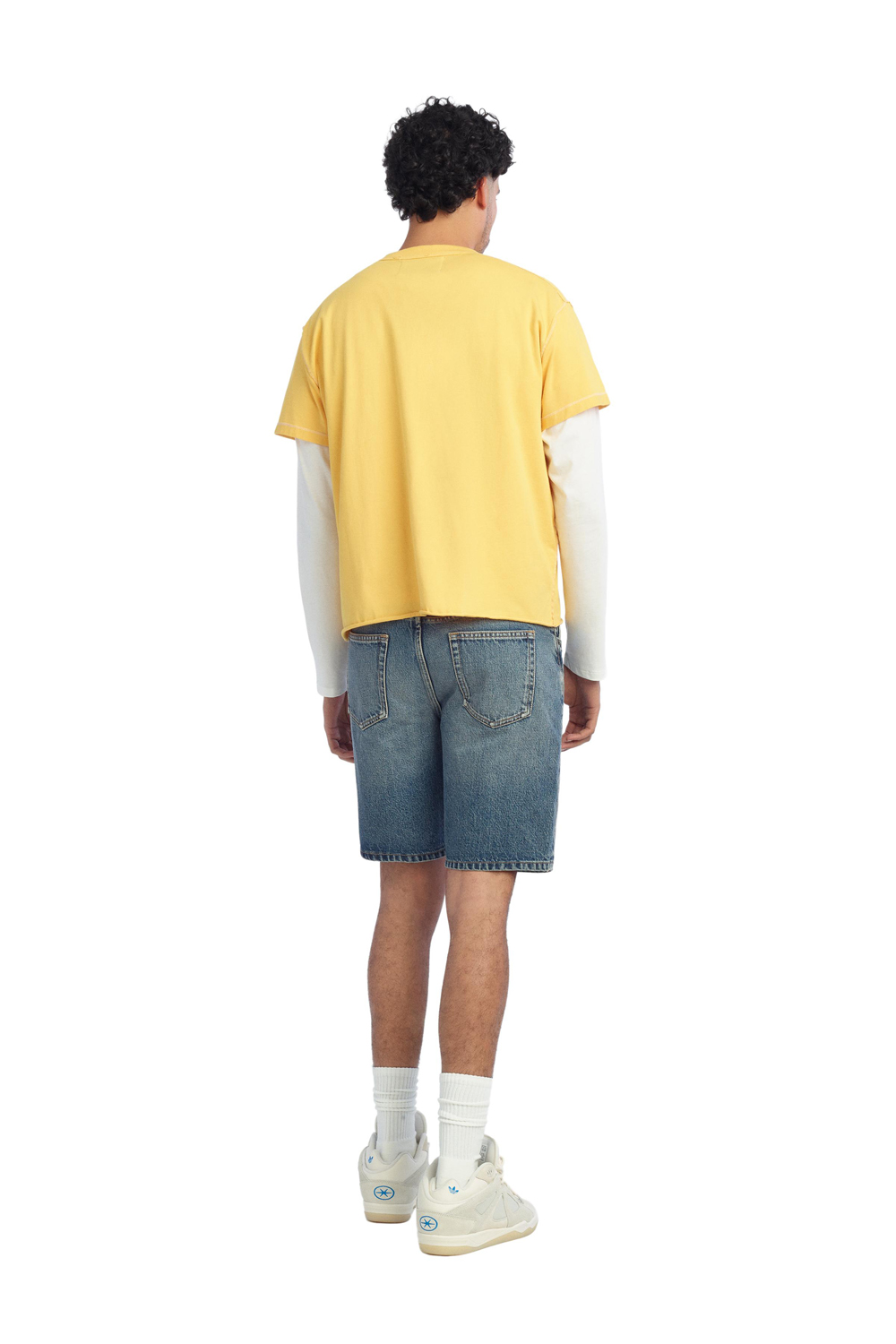 Футболка Zara Benito Antonio Collection Faded Reverse-Effect Crush Slogan, желтый — фото 2