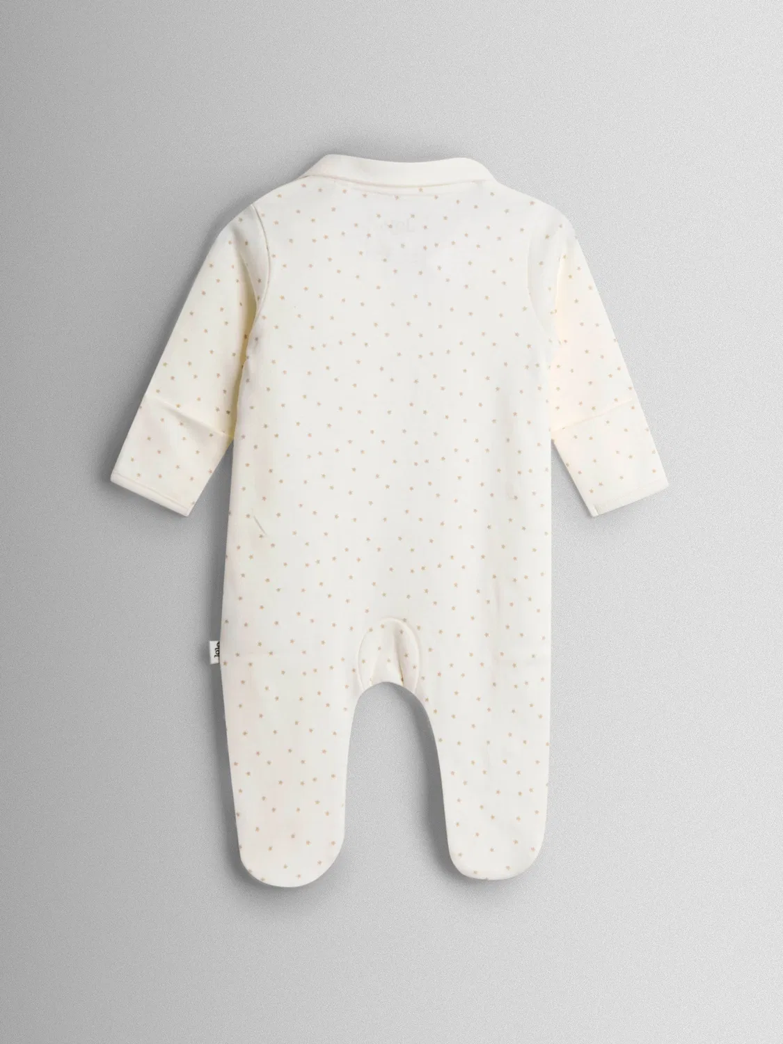Комбинезон для сна с аппликацией жирафа, I Love My Mummy/Daddy Jojo Maman Bébé, кремовый в горошек — фото 4