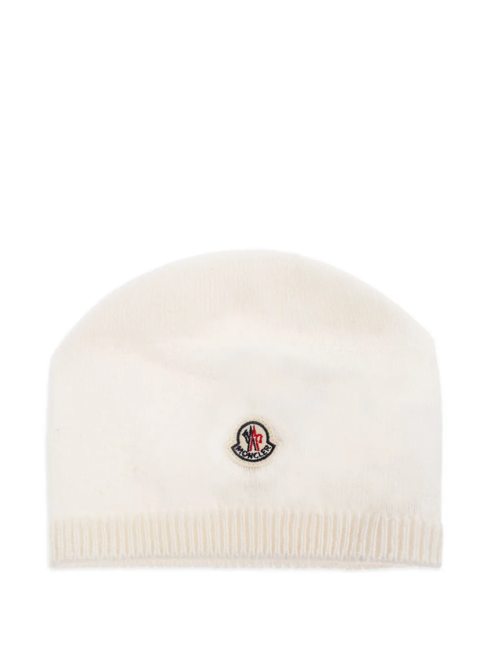 

Кашемировая шапка с нашивкой-логотипом Moncler Enfant, белый