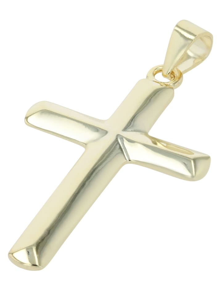 

Adeliás Универсальный кулон - крест из серебра 925 пробы с золотым покрытием