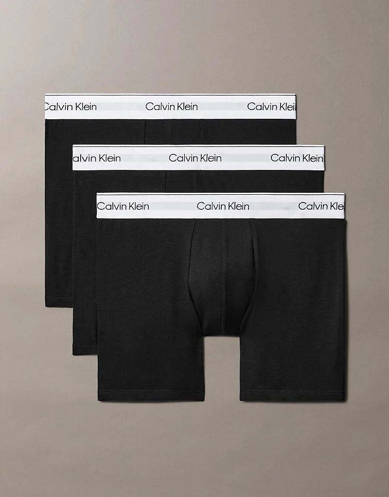 

Комплект из 3 пар трусов-боксеров Calvin Klein Icon Cotton Stretch черного цвета
