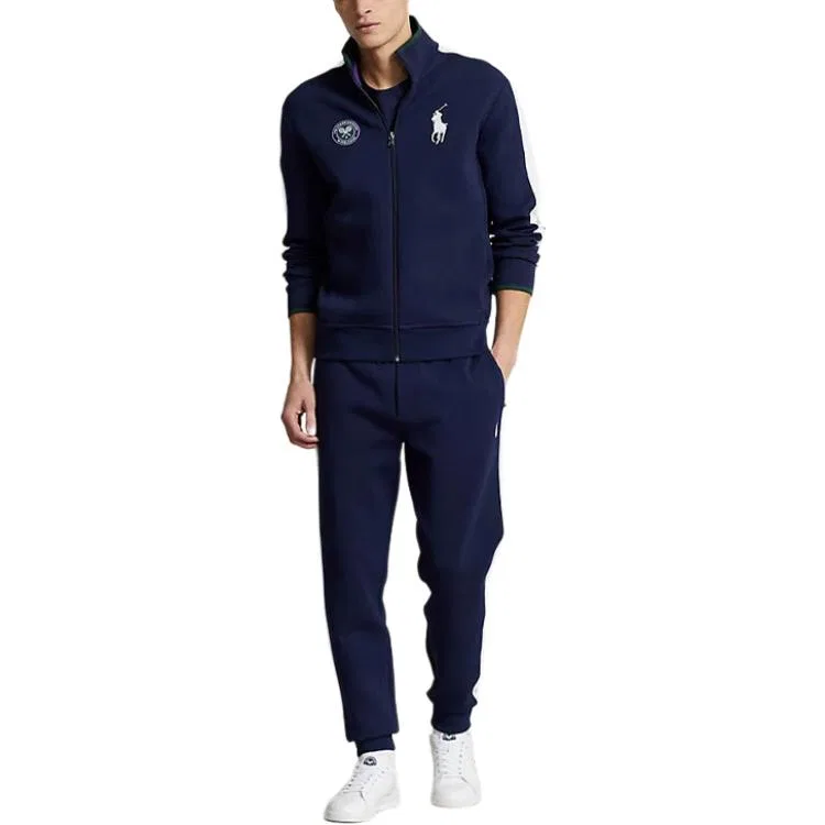Куртка Polo Ralph Lauren x Wimbledon панельная на молнии синяя — фото 3