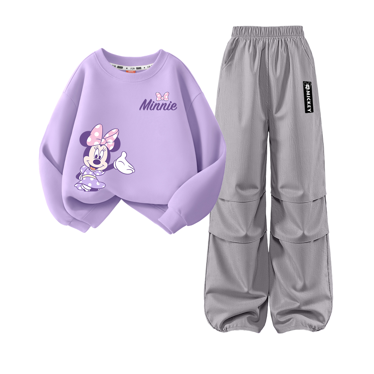 

Детская повседневная спортивная одежда Disney, фиолетовый/серый