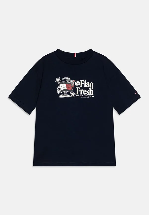 Футболка унисекс с принтом флага Tommy Hilfiger, Dark Night Navy