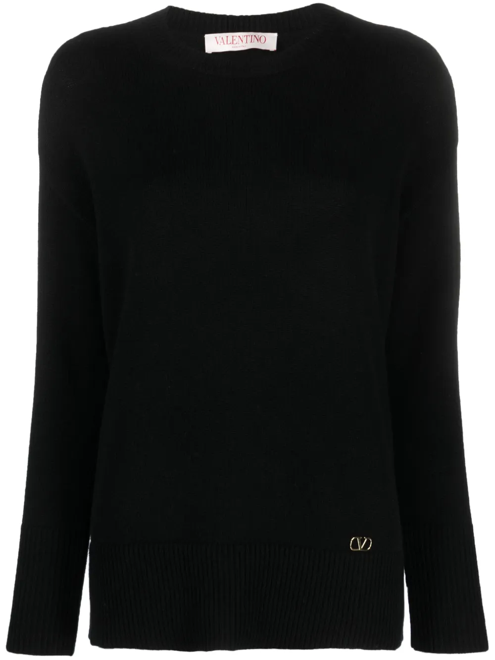 

Кашемировый джемпер с логотипом VLogo Signature VALENTINO GARAVANI, черный