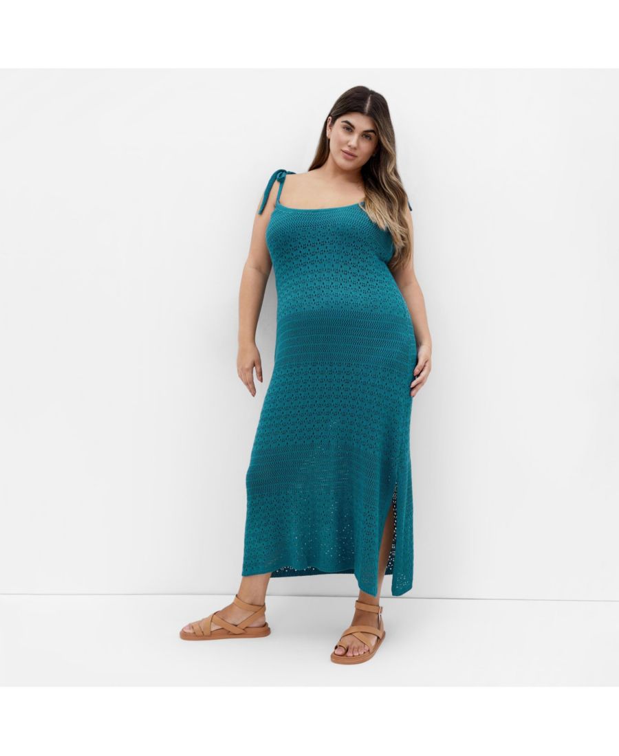 

Платье для шоппинга больших размеров, связанное крючком CITY CHIC, Poseidon