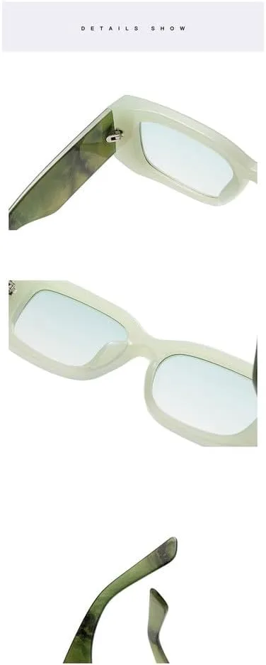 

Модные прямоугольные солнцезащитные очки-гелевые защитные очки для женщин, ретро-узор, для мужчин, градиентные оттенки, защита от УФ-излучения UV400 SKFGNX, Tea Tea