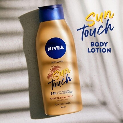 Лосьон для тела Sun Touch 400 мл Лосьон для ухода с нежным эффектом загара Увлажняющий крем для тела с экстрактом гинкго и маслом виноградных косточек, Nivea — фото 3