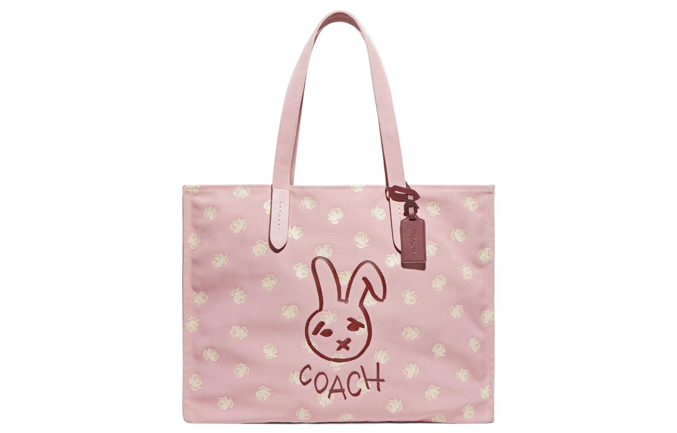

COACH Переработанная холщовая сумка с элементами из переработанной кожи