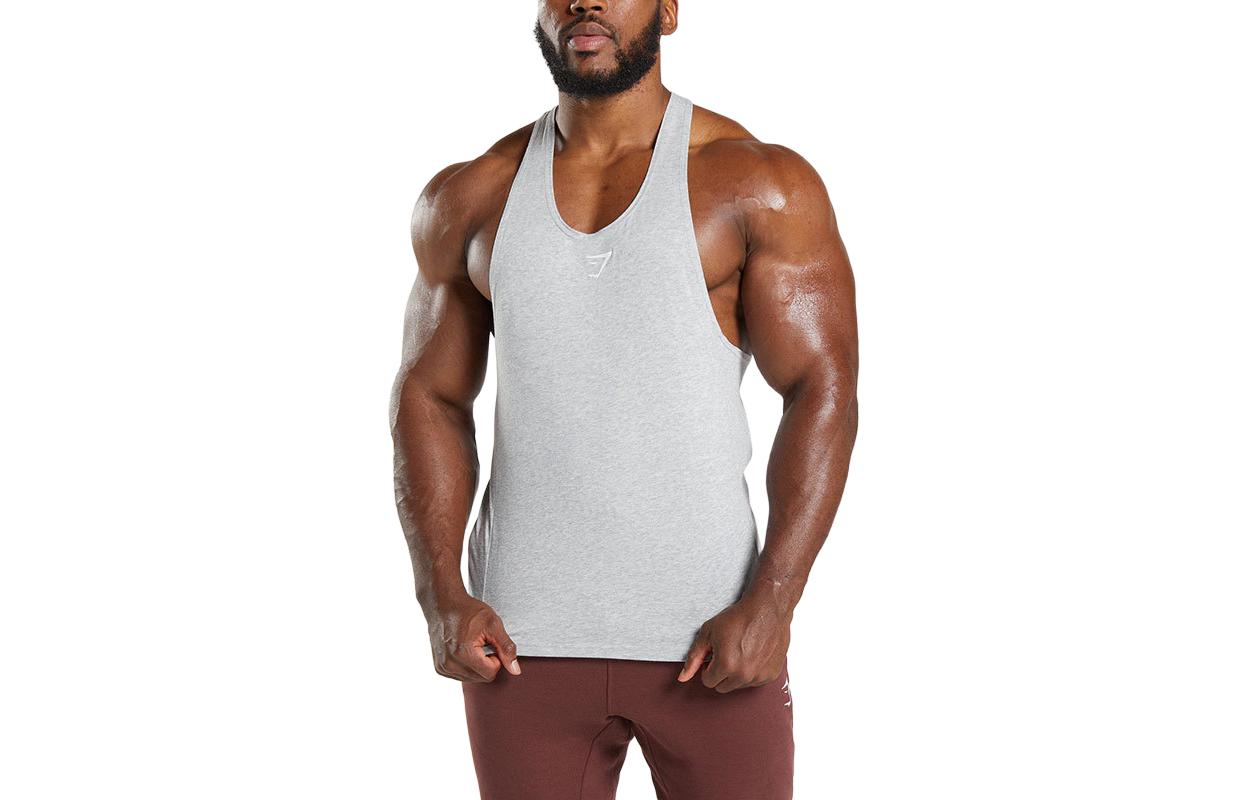 

Майка мужская светло-серая GYMSHARK, светло-серый