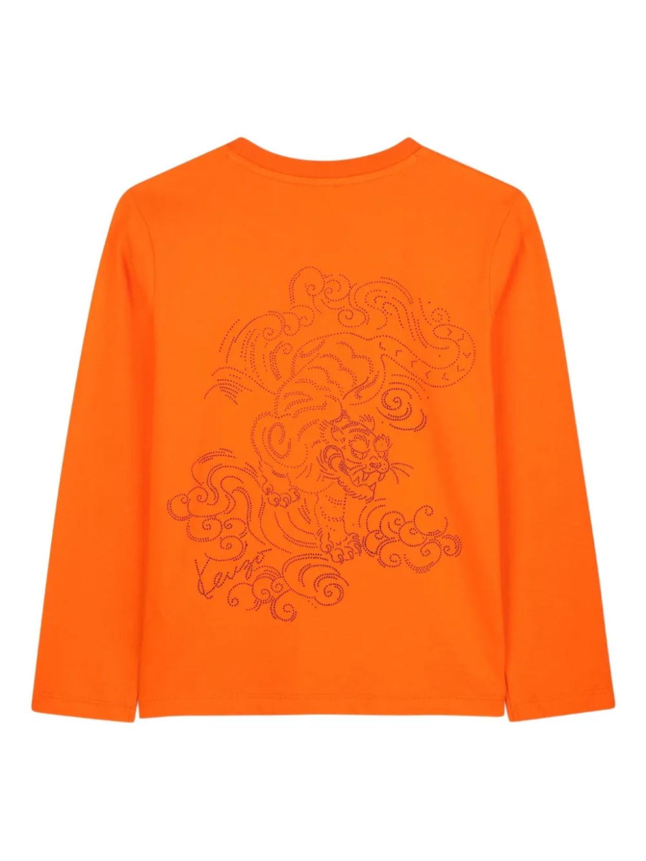 Kenzo Kids футболка с длинными рукавами и графичным принтом, оранжевый — фото 2