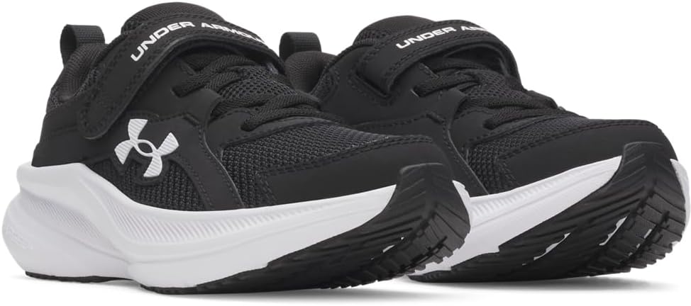 Кроссовки Under Armour для мальчиков Charged Assert 11 с альтернативной застежкой, белый/черный — фото 2