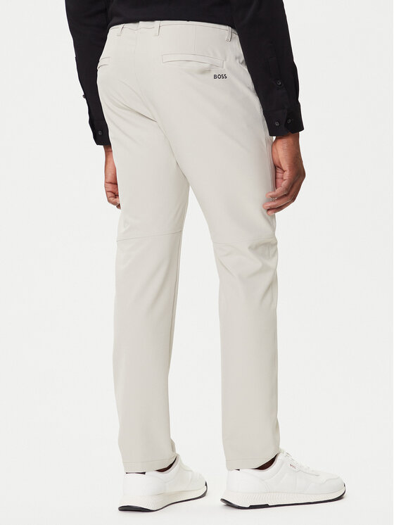 Брюки из ткани slim fit T_Commuter 50534303 Boss, бежевый — фото 3