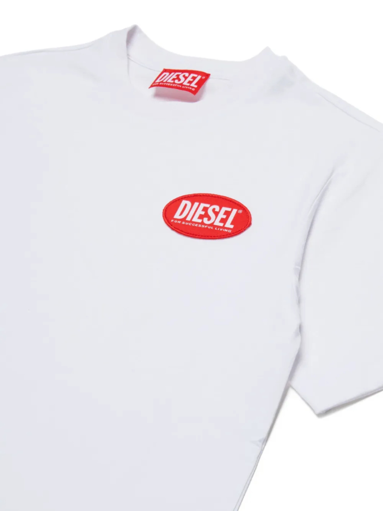Diesel Kids футболка с нашивкой-логотипом, белый — фото 3