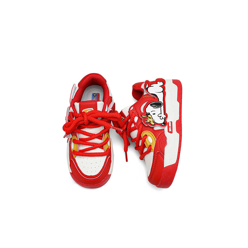 Детские кроссовки для скейтбординга Kids Low-top Red Snoopy, красный — фото 3