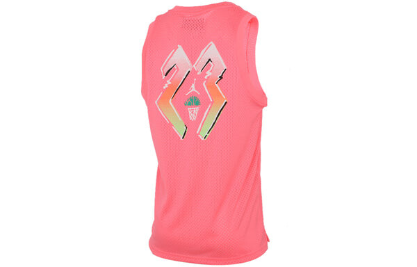 Майка Air Jordan Casual Sports Sleeveless Training Running Vest Pink Red, красный — фото 2