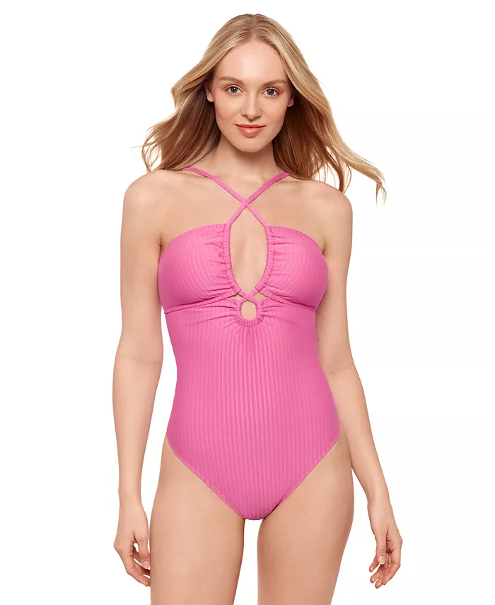 

Купальник цельный с вырезом Juniors' Keyhole One-Piece Salt + Cove, розовый