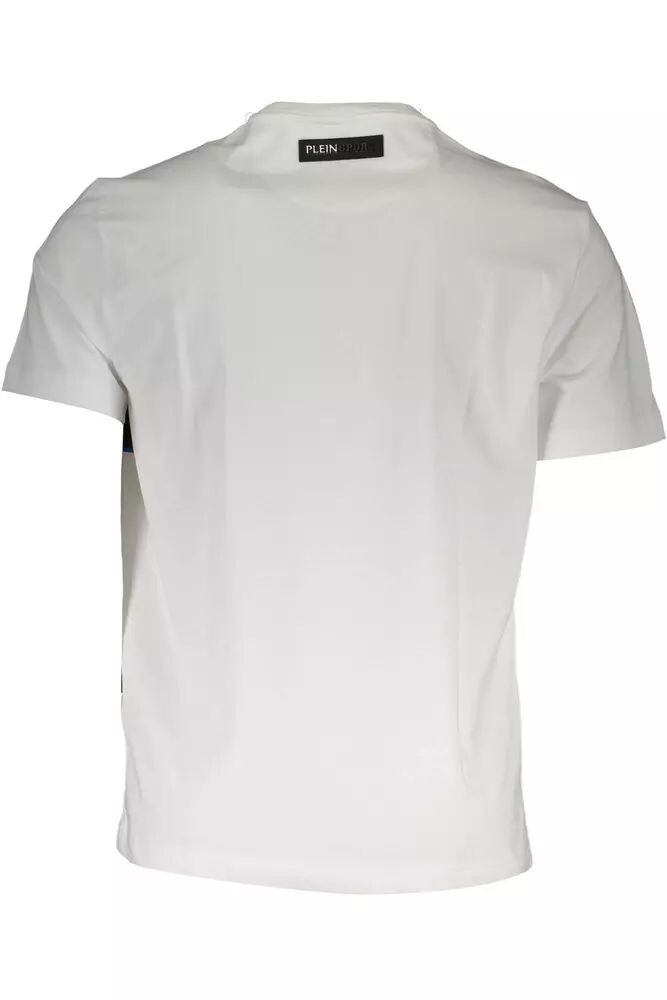 

Plein Sport Классическая хлопковая мужская футболка Plein Sport, белый