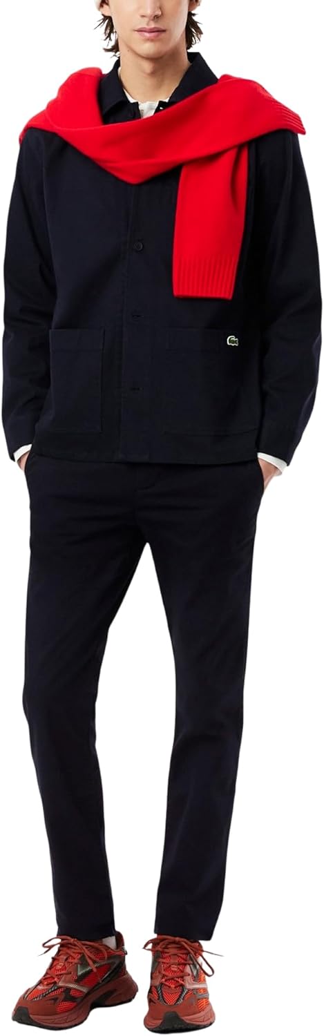 Lacoste мужские брюки чинос Slim Fit из эластичного хлопка, Abysm — фото 4