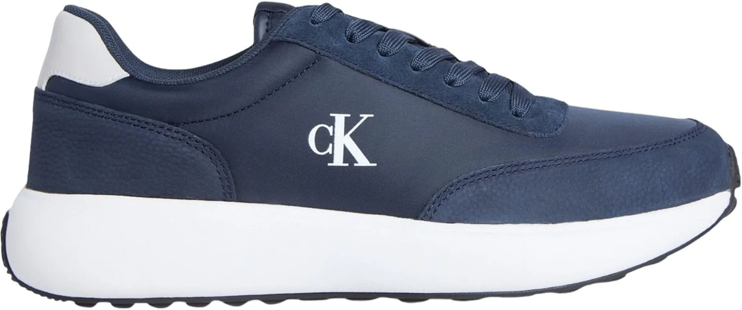 Мужские кроссовки Calvin Klein Athleisure Runner на шнуровке Ny-su Ym0ym01370 Low Top, белый/темно-синий
