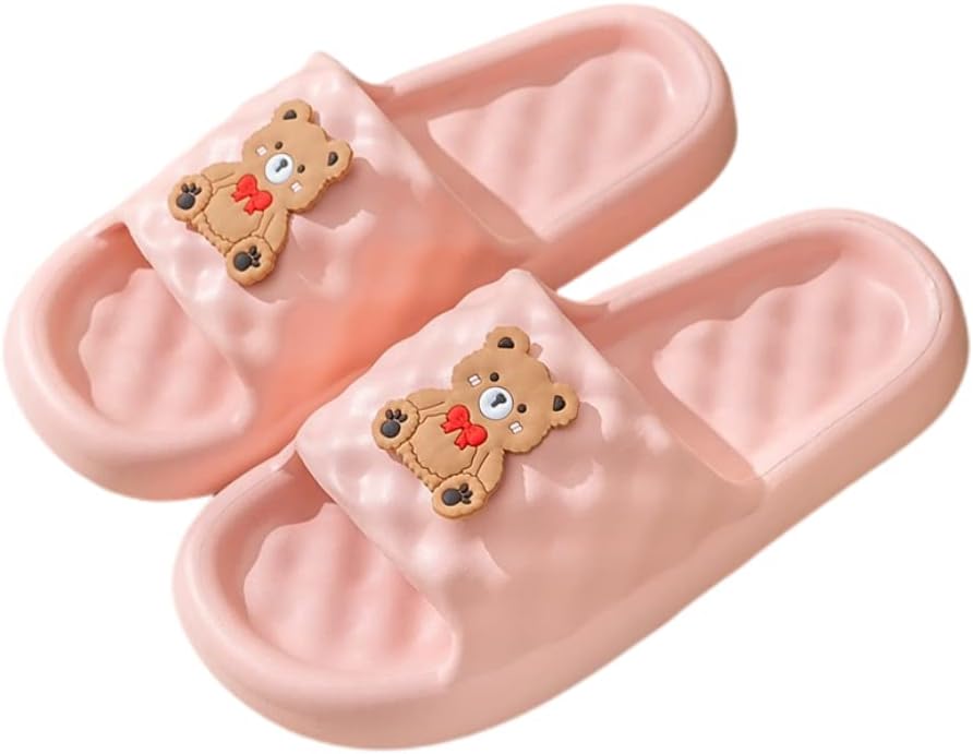 

ELLEES Унисекс взрослые милые тапочки-облака для женщин и мужчин, нескользящие сандалии для ванной и душа, с мягкой толстой подошвой, для дома и улицы, розовый