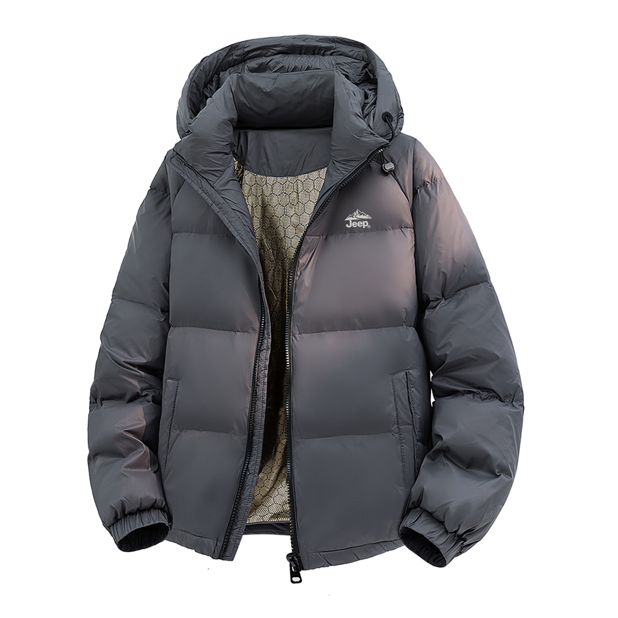 

Пуховик Unisex Hooded Thickened Jeep, темно-серый