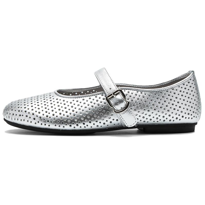 NINE WEST Серебряные туфли Мэри Джейн, цвет Silver