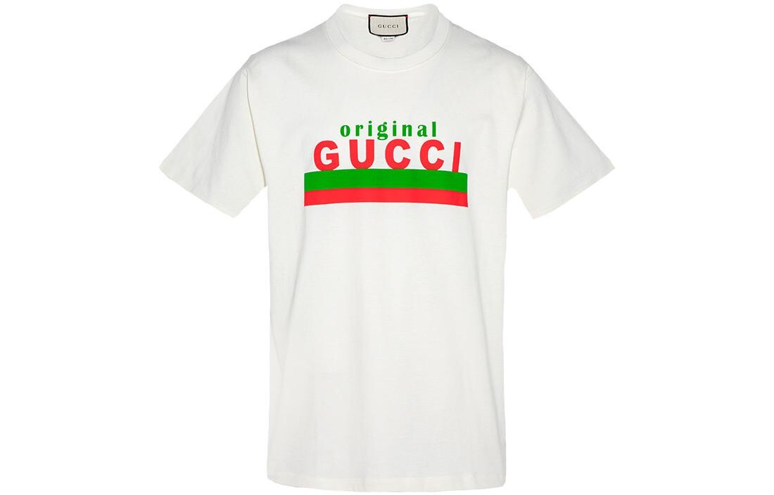 

Gucci Мужская футболка, слоновая кость белая, Белый, Gucci Мужская футболка, слоновая кость белая