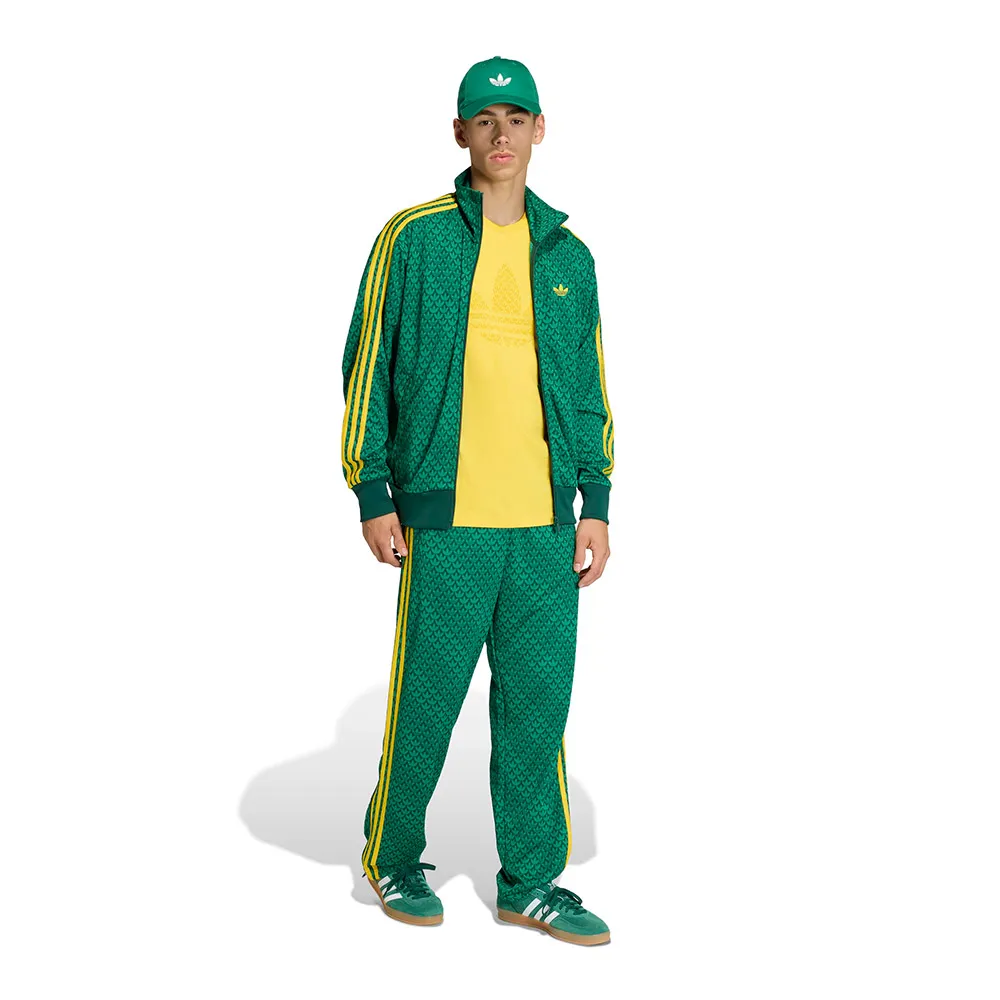 Брюки adidas Originals Firebird Loose Monogram, зеленый — фото 4