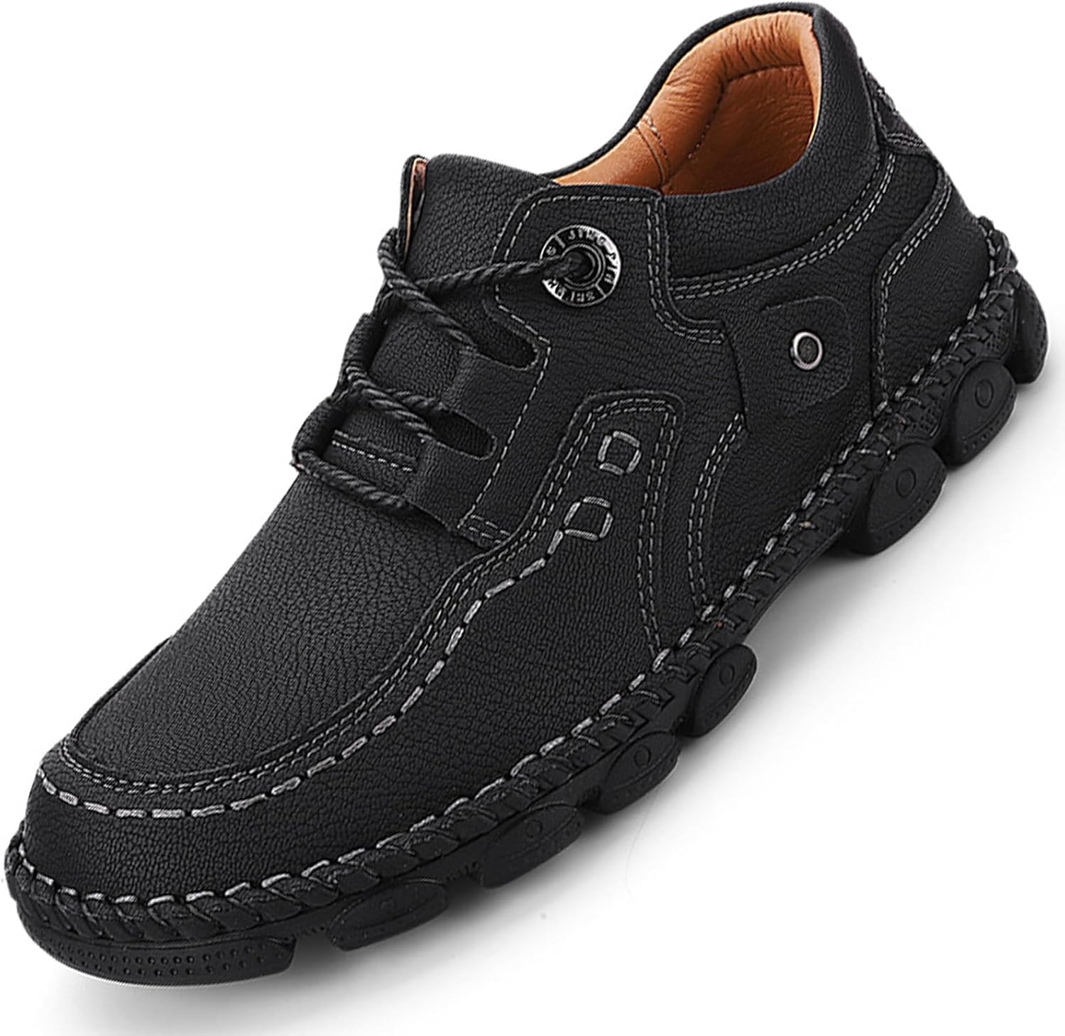 

Мужские кожаные лоферы на шнуровке, повседневные слипоны, ходовые чукка-бутсы, ботинки до щиколотки, модная обувь и повседневные кроссовки Angrymonkey, черный